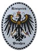 Emailleschild "Königreich Preußen" Grenzschild